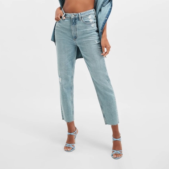 Guess Eco Slim Mom Jeans – Moonstone blue - Picture 1 of 10